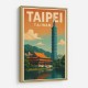 Taipei Taiwan Travel Poster 1 Wall Art Taipei Taiwan Travel Poster 1 Wall Art