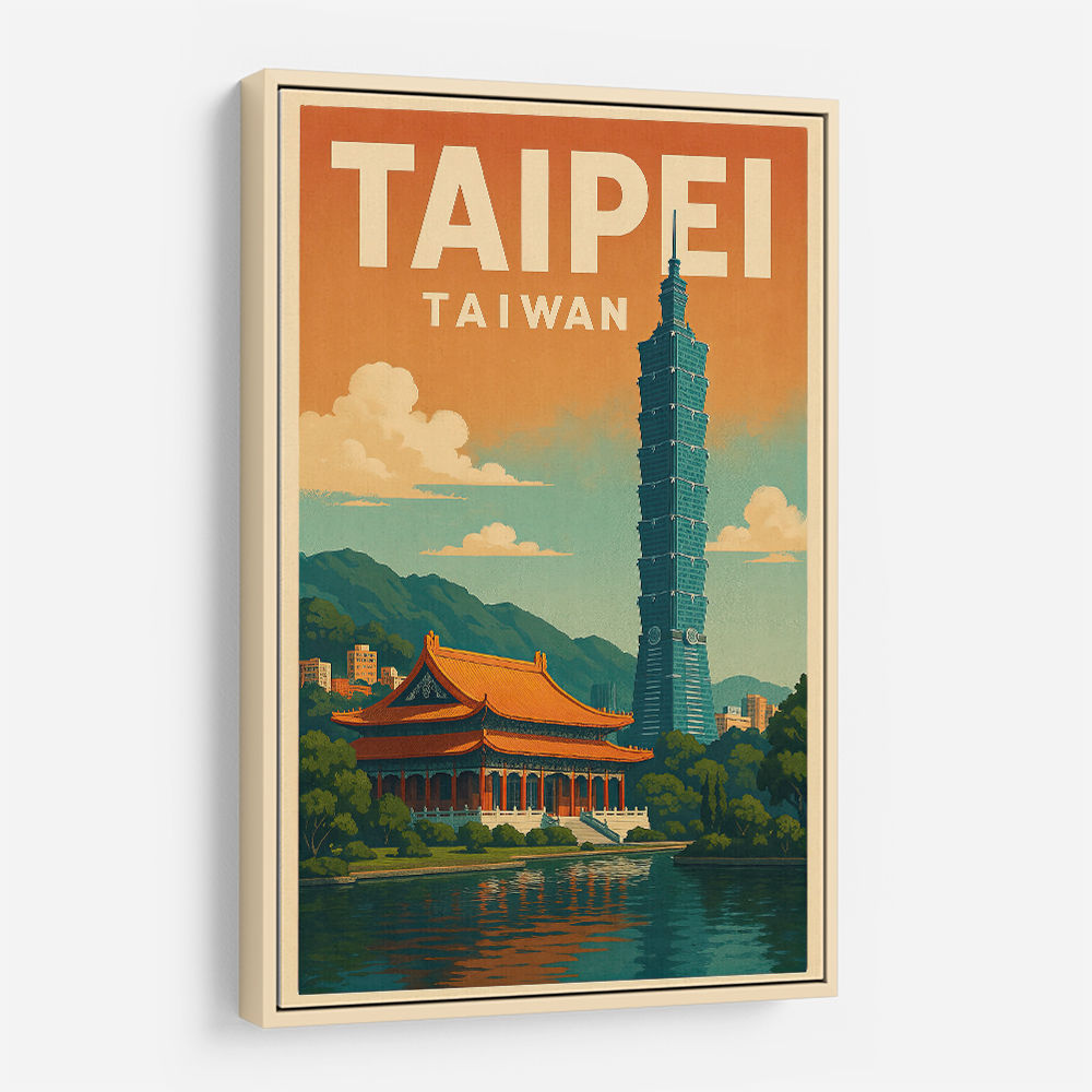 Taipei Taiwan Travel Poster 1 Wall Art Taipei Taiwan Travel Poster 1 Wall Art