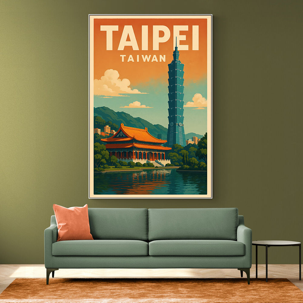 Taipei Taiwan Travel Poster 1 Wall Art Taipei Taiwan Travel Poster 1 Wall Art