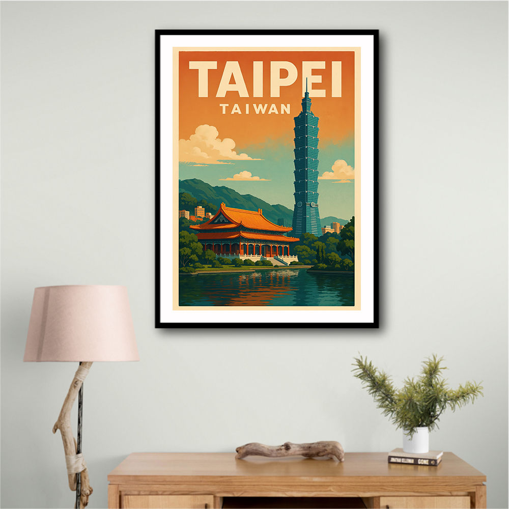 Taipei Taiwan Travel Poster 1 Wall Art Taipei Taiwan Travel Poster 1 Wall Art