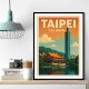 Taipei Taiwan Travel Poster 1 Wall Art Taipei Taiwan Travel Poster 1 Wall Art