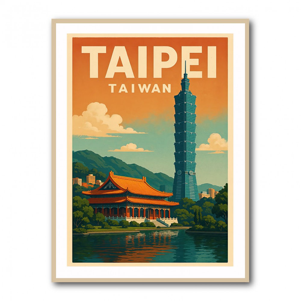 Taipei Taiwan Travel Poster 1 Wall Art Taipei Taiwan Travel Poster 1 Wall Art
