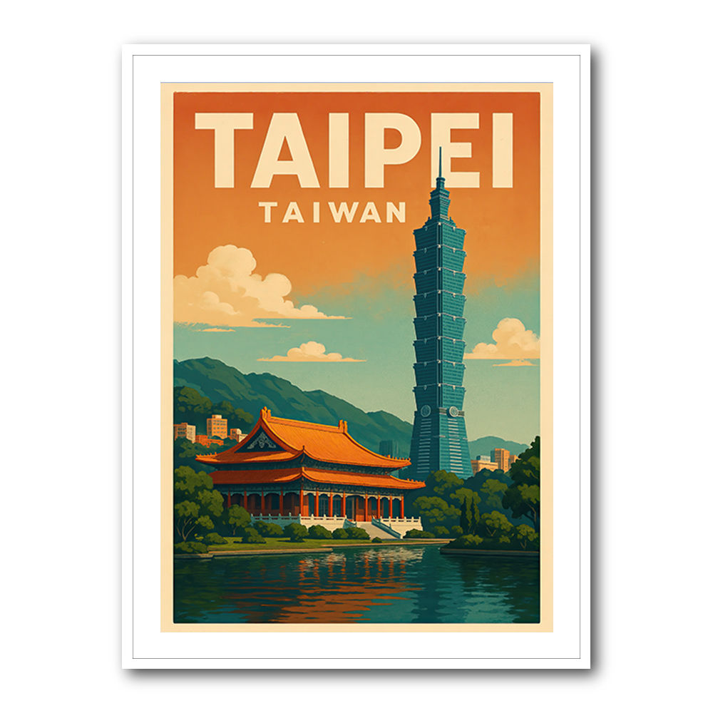 Taipei Taiwan Travel Poster 1 Wall Art Taipei Taiwan Travel Poster 1 Wall Art