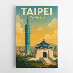 Taipei Taiwan Travel Poster Wall Art