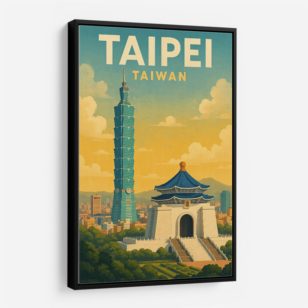 Taipei Taiwan Travel Poster Wall Art Taipei Taiwan Travel Poster Wall Art