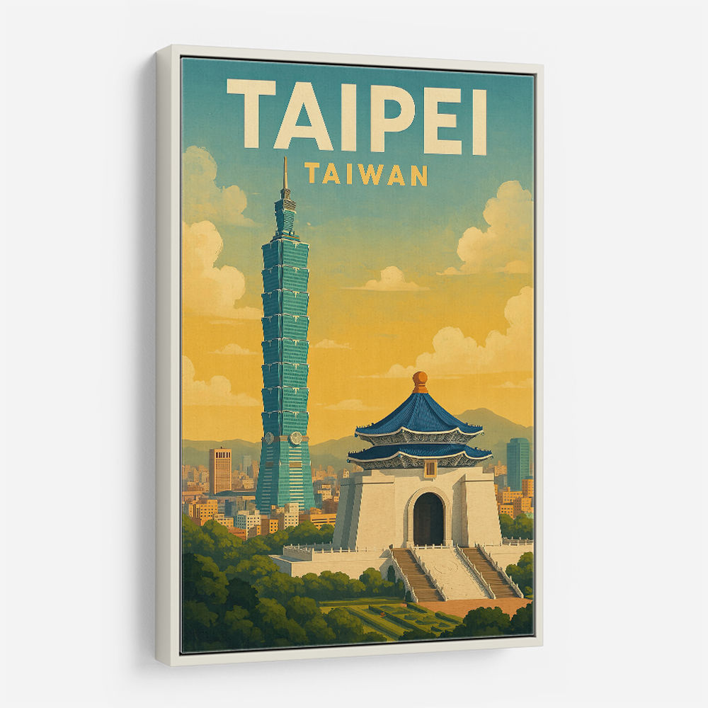 Taipei Taiwan Travel Poster Wall Art Taipei Taiwan Travel Poster Wall Art