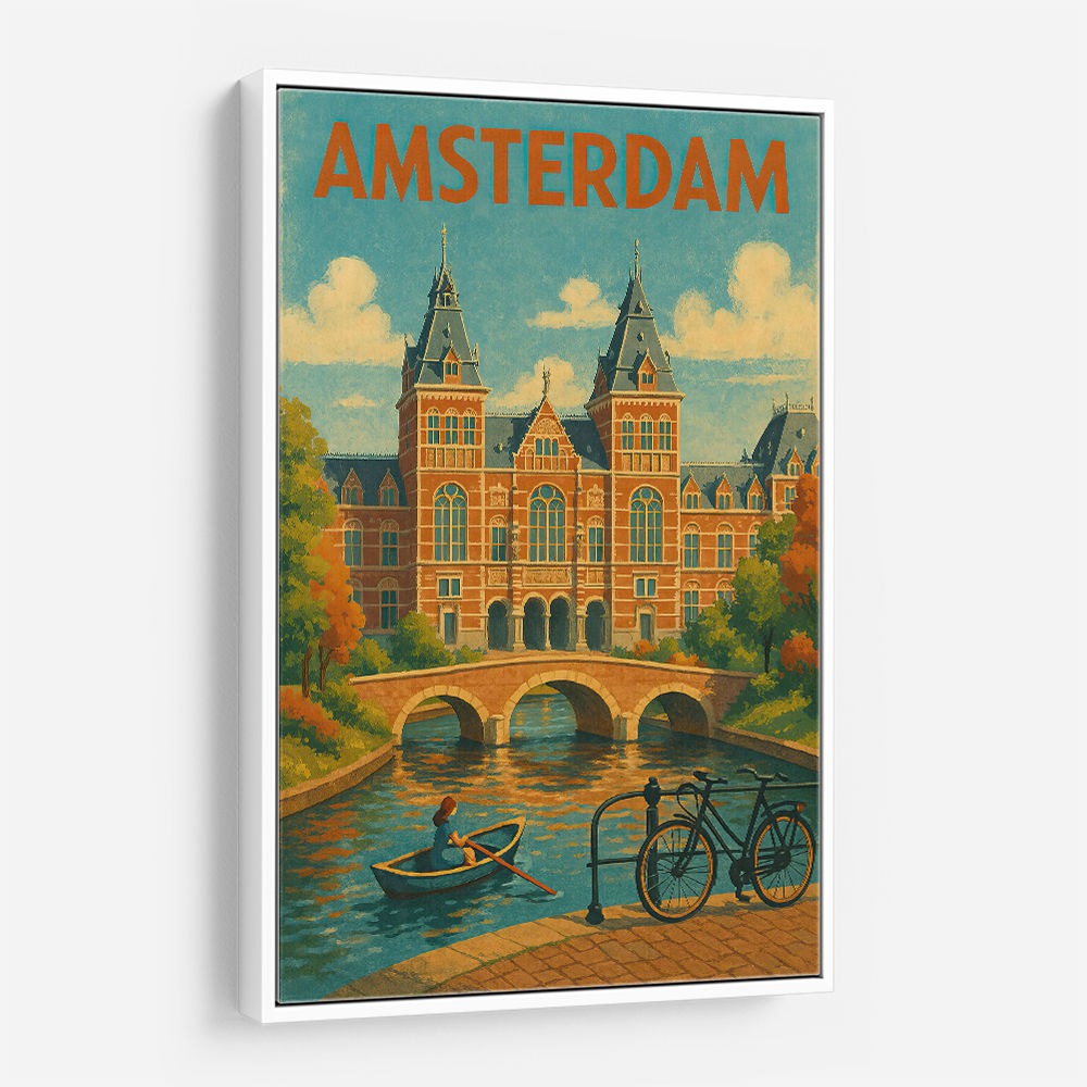 Amsterdam Travel Poster Featuring Rijksmuseum 1 Wall Art Amsterdam Travel Poster Featuring Rijksmuseum 1 Wall Art