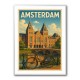 Amsterdam Travel Poster Featuring Rijksmuseum Wall Art Amsterdam Travel Poster Featuring Rijksmuseum Wall Art