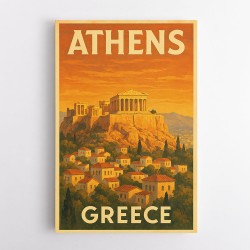 Athens Acropolis Athens Greece Travel Poster 1 Wall Art