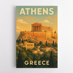 Athens Acropolis Athens Greece Travel Poster Wall Art