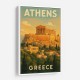 Athens Acropolis Athens Greece Travel Poster Wall Art Athens Acropolis Athens Greece Travel Poster Wall Art