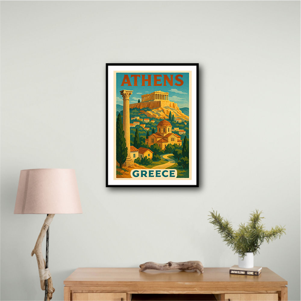 Athens Greece Travel Poster 1 Wall Art Athens Greece Travel Poster 1 Wall Art