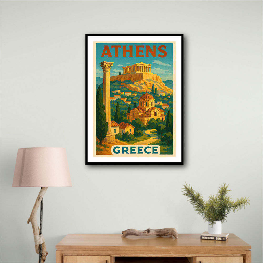 Athens Greece Travel Poster 1 Wall Art Athens Greece Travel Poster 1 Wall Art