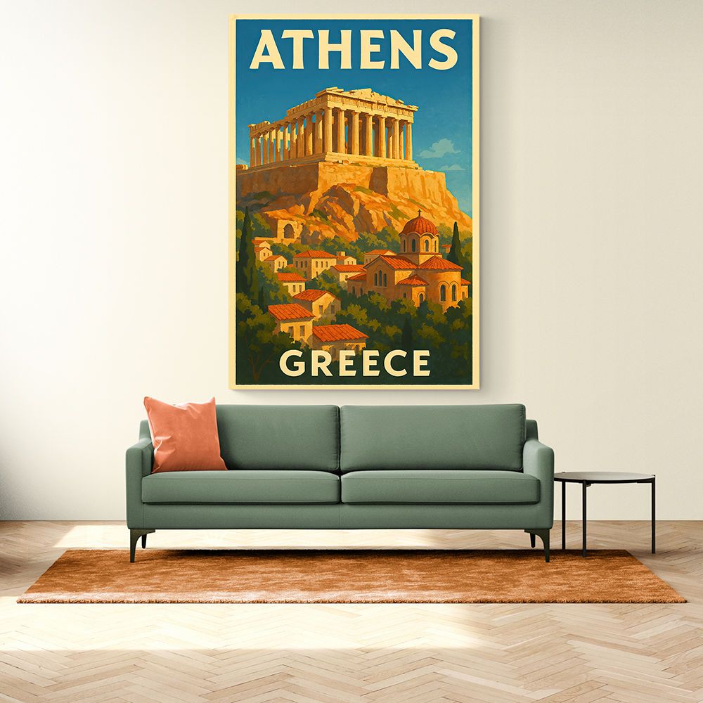 Athens Greece Travel Poster Wall Art Athens Greece Travel Poster Wall Art