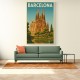 Barcelona Travel Poster Featuring Sagrada Família 1 Wall Art Barcelona Travel Poster Featuring Sagrada Família 1 Wall Art