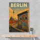 Berlin Travel Poster Featuring Berlin Wall Wall Art