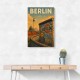 Berlin Travel Poster Featuring Berlin Wall Wall Art