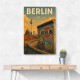 Berlin Travel Poster Featuring Berlin Wall Wall Art