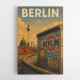 Berlin Travel Poster Featuring Berlin Wall Wall Art
