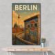 Berlin Travel Poster Featuring Berlin Wall Wall Art