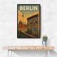 Berlin Travel Poster Featuring Berlin Wall Wall Art