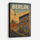 Berlin Travel Poster Featuring Berlin Wall Wall Art
