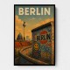 Berlin Travel Poster Featuring Berlin Wall Wall Art