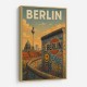 Berlin Travel Poster Featuring Berlin Wall Wall Art
