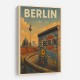 Berlin Travel Poster Featuring Berlin Wall Wall Art