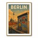 Berlin Travel Poster Featuring Berlin Wall Wall Art