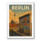 Berlin Travel Poster Featuring Berlin Wall Wall Art