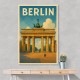 Berlin Travel Poster Featuring Brandenburg Gate Wall Art Berlin Travel Poster Featuring Brandenburg Gate Wall Art