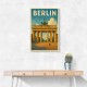 Berlin Travel Poster Featuring Brandenburg Gate Wall Art Berlin Travel Poster Featuring Brandenburg Gate Wall Art