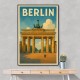 Berlin Travel Poster Featuring Brandenburg Gate Wall Art Berlin Travel Poster Featuring Brandenburg Gate Wall Art