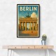 Berlin Travel Poster Featuring Brandenburg Gate Wall Art Berlin Travel Poster Featuring Brandenburg Gate Wall Art