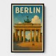 Berlin Travel Poster Featuring Brandenburg Gate Wall Art Berlin Travel Poster Featuring Brandenburg Gate Wall Art