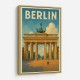 Berlin Travel Poster Featuring Brandenburg Gate Wall Art Berlin Travel Poster Featuring Brandenburg Gate Wall Art