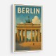 Berlin Travel Poster Featuring Brandenburg Gate Wall Art Berlin Travel Poster Featuring Brandenburg Gate Wall Art