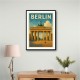 Berlin Travel Poster Featuring Brandenburg Gate Wall Art Berlin Travel Poster Featuring Brandenburg Gate Wall Art