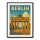 Berlin Travel Poster Featuring Brandenburg Gate Wall Art Berlin Travel Poster Featuring Brandenburg Gate Wall Art