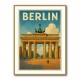 Berlin Travel Poster Featuring Brandenburg Gate Wall Art Berlin Travel Poster Featuring Brandenburg Gate Wall Art