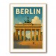 Berlin Travel Poster Featuring Brandenburg Gate Wall Art Berlin Travel Poster Featuring Brandenburg Gate Wall Art