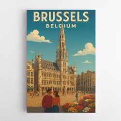 Brussels Travel Poster 2 Wall Art