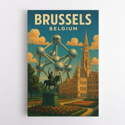 Brussels Travel Poster Wall Art