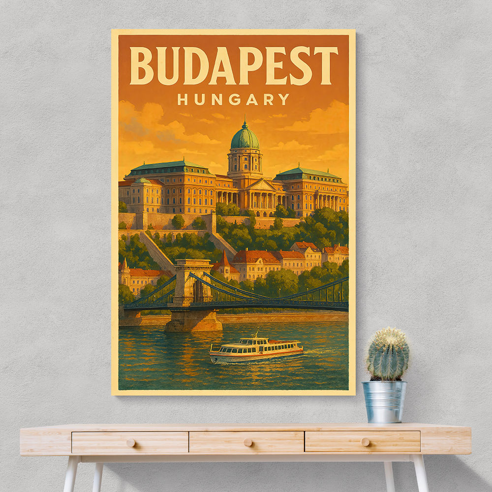 Budapest Buda Castle Travel Poster 1 Wall Art Budapest Buda Castle Travel Poster 1 Wall Art