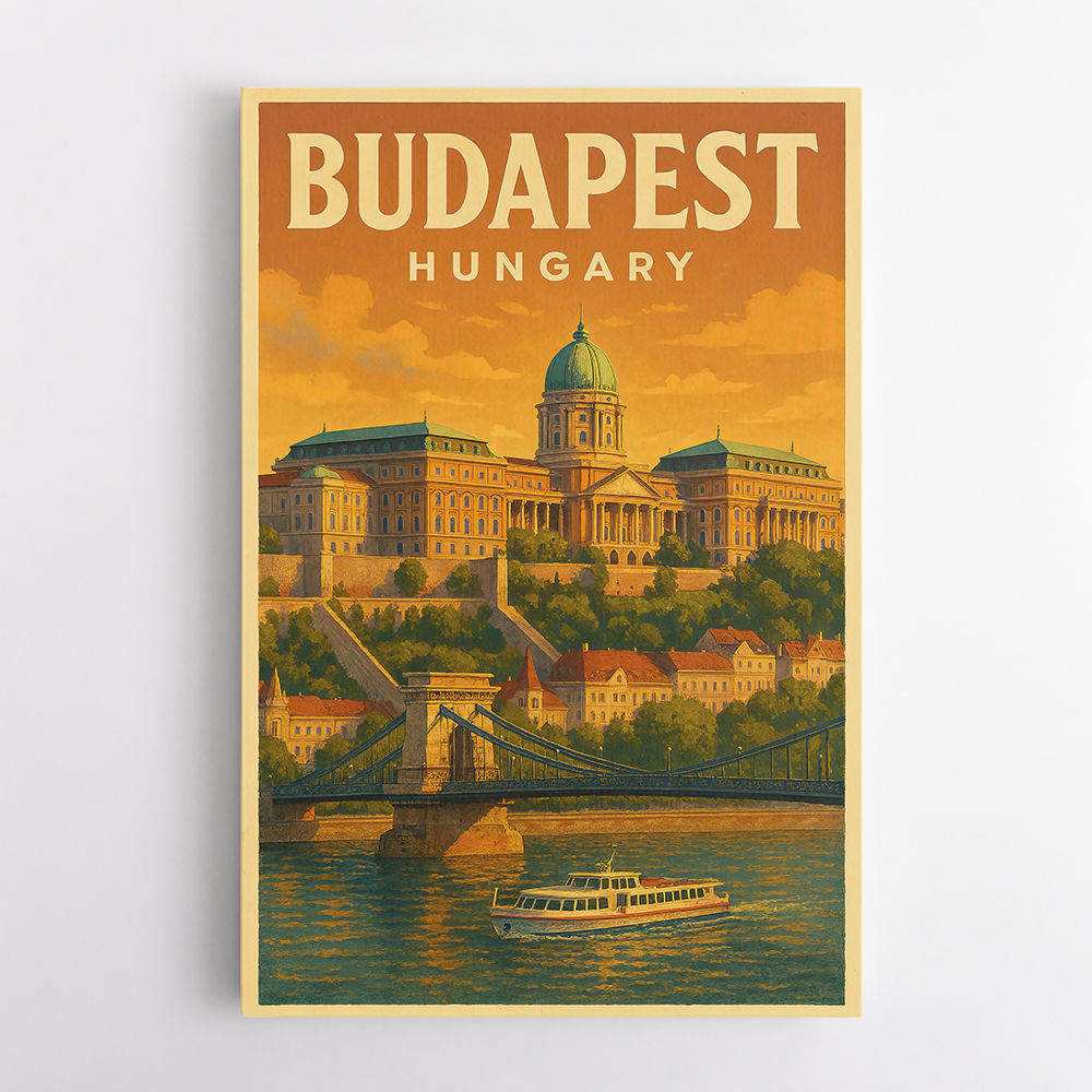 Budapest Buda Castle Travel Poster 1 Wall Art Budapest Buda Castle Travel Poster 1 Wall Art