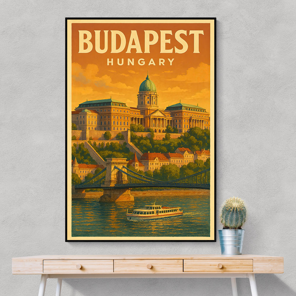 Budapest Buda Castle Travel Poster 1 Wall Art Budapest Buda Castle Travel Poster 1 Wall Art