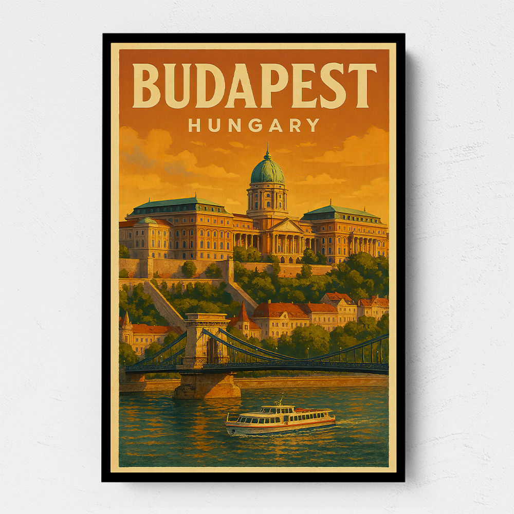 Budapest Buda Castle Travel Poster 1 Wall Art Budapest Buda Castle Travel Poster 1 Wall Art
