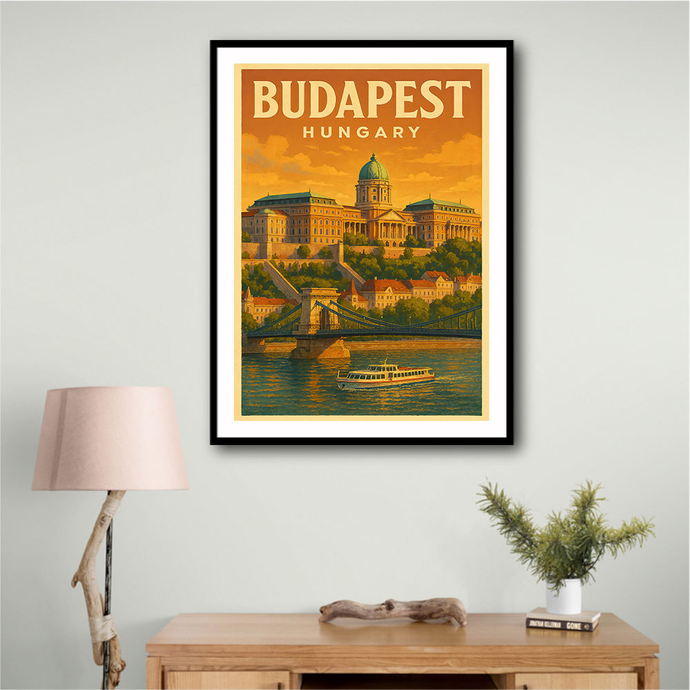 Budapest Buda Castle Travel Poster 1 Wall Art Budapest Buda Castle Travel Poster 1 Wall Art