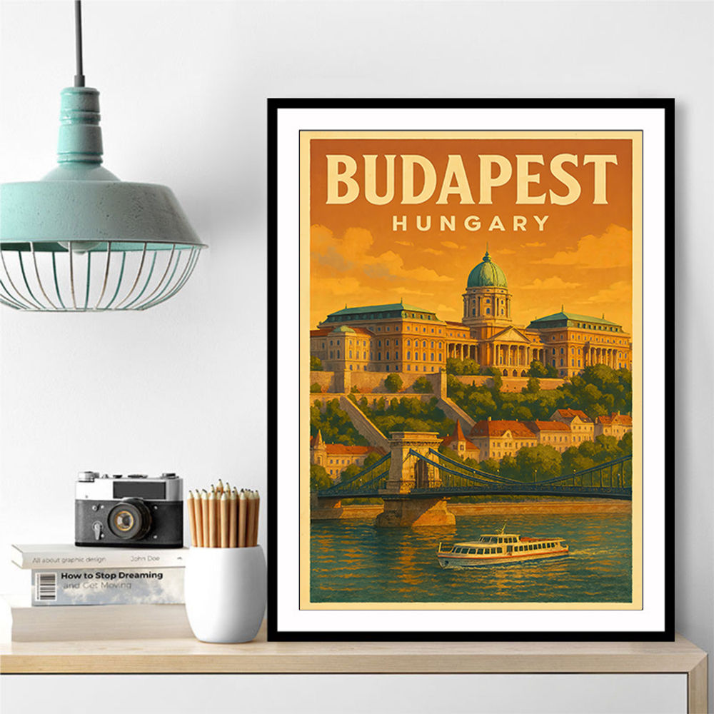 Budapest Buda Castle Travel Poster 1 Wall Art Budapest Buda Castle Travel Poster 1 Wall Art